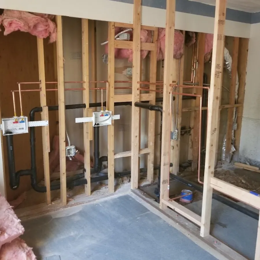 Copper pipe rough-in and plumbing installation in Thousand Palms